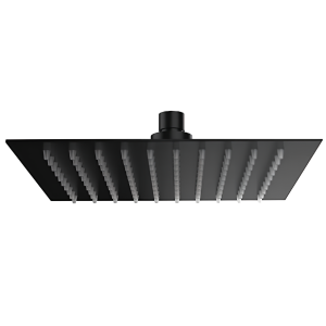 Sprchová hlavice SoffiSlim SQ | závěsná | 300 x 300 mm | čtvercová | leštěná nerez | černá mat