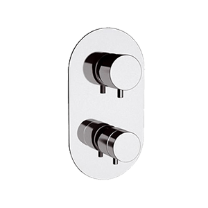 Podomítkový modul MINIMAL THERMO | pákový dvoucestný | termostatický | černá mat