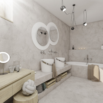 Moderní koupelna BUCKETS