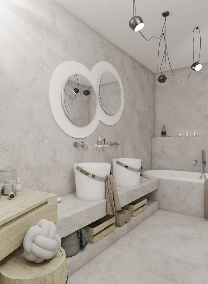 Moderní koupelna BUCKETS