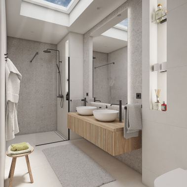 Scandinavian bathroom PIETRA - visualization